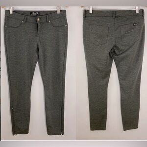 7 seven grey pants with leather detail casual fall skinny classic boho $80